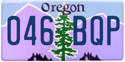 OR license plate 046BQP