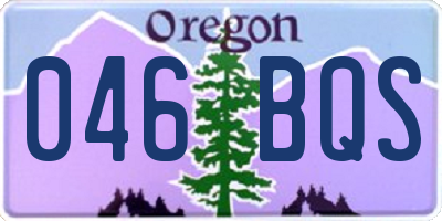 OR license plate 046BQS