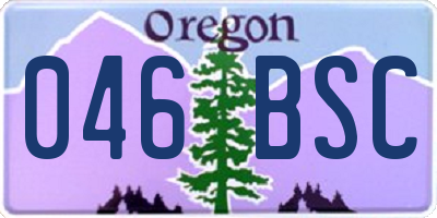 OR license plate 046BSC