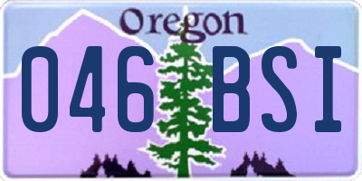 OR license plate 046BSI