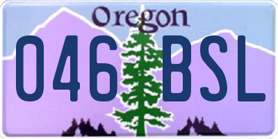 OR license plate 046BSL