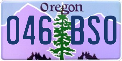 OR license plate 046BSO