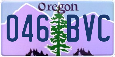 OR license plate 046BVC