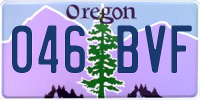 OR license plate 046BVF