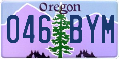 OR license plate 046BYM