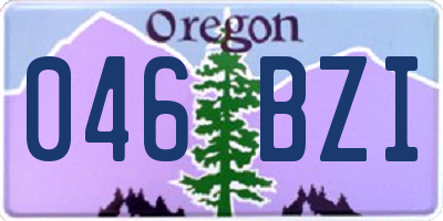 OR license plate 046BZI