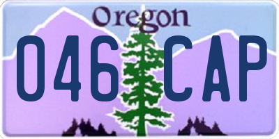 OR license plate 046CAP