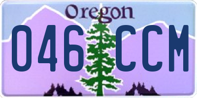 OR license plate 046CCM