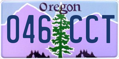 OR license plate 046CCT