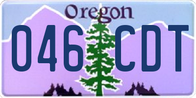 OR license plate 046CDT