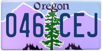 OR license plate 046CEJ