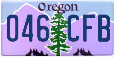 OR license plate 046CFB