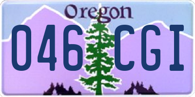 OR license plate 046CGI