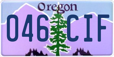 OR license plate 046CIF
