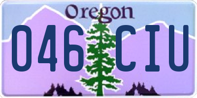 OR license plate 046CIU