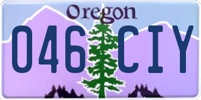 OR license plate 046CIY