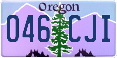 OR license plate 046CJI