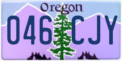 OR license plate 046CJY