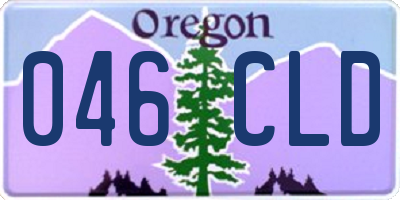 OR license plate 046CLD