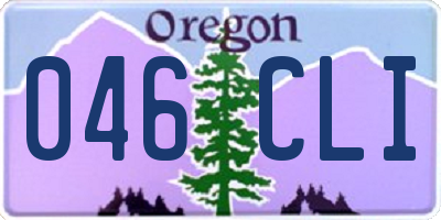 OR license plate 046CLI