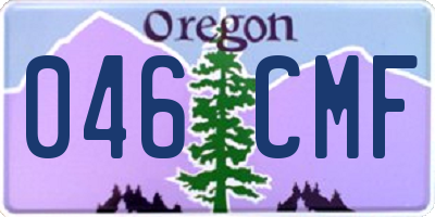 OR license plate 046CMF