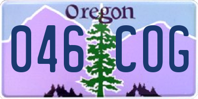 OR license plate 046COG
