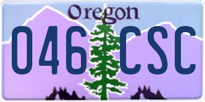 OR license plate 046CSC