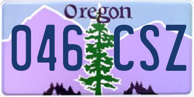 OR license plate 046CSZ