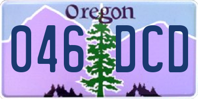 OR license plate 046DCD