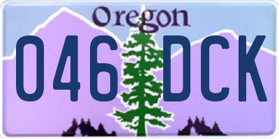 OR license plate 046DCK