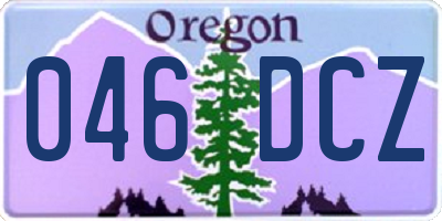 OR license plate 046DCZ