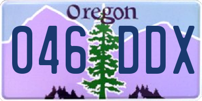 OR license plate 046DDX