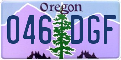 OR license plate 046DGF