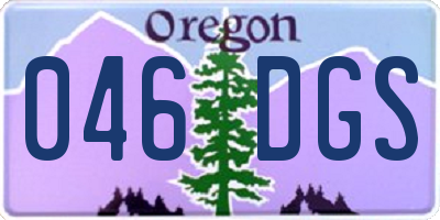 OR license plate 046DGS