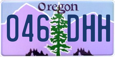 OR license plate 046DHH