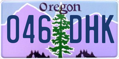 OR license plate 046DHK