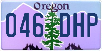 OR license plate 046DHP