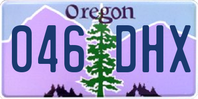 OR license plate 046DHX