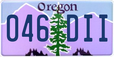 OR license plate 046DII