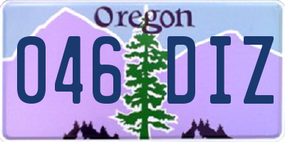 OR license plate 046DIZ