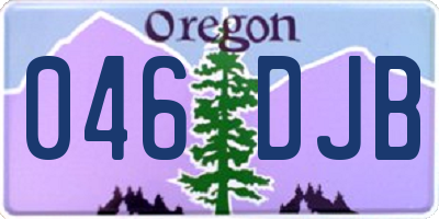 OR license plate 046DJB