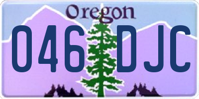 OR license plate 046DJC