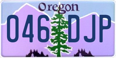 OR license plate 046DJP