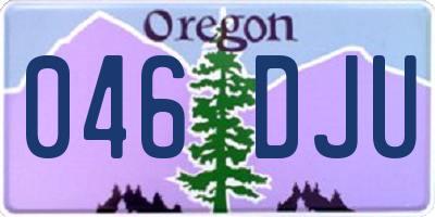 OR license plate 046DJU