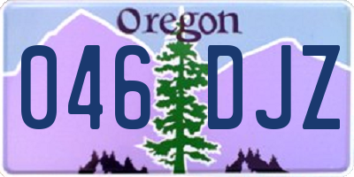 OR license plate 046DJZ