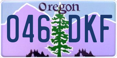 OR license plate 046DKF