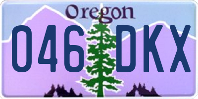 OR license plate 046DKX