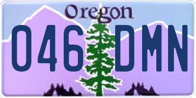 OR license plate 046DMN