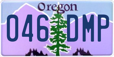 OR license plate 046DMP