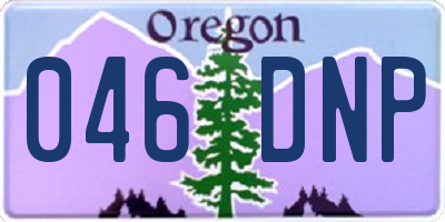 OR license plate 046DNP
